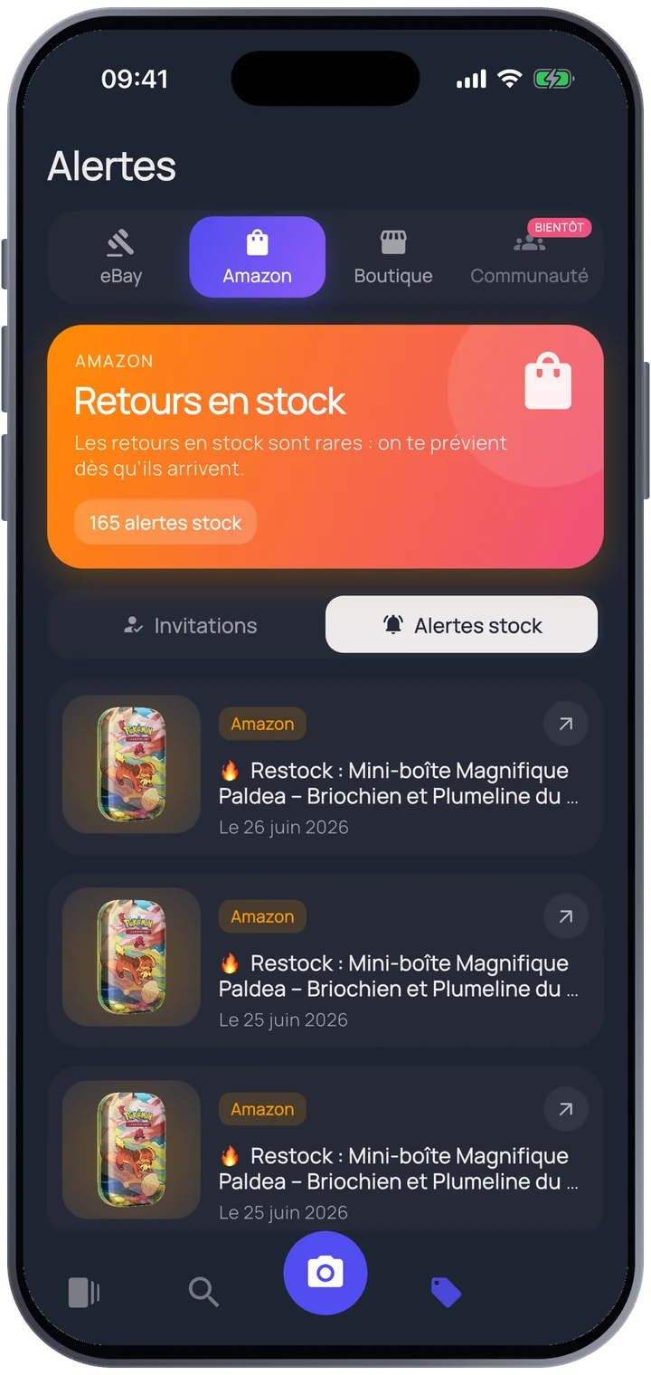 Alertes de retour en stock Amazon